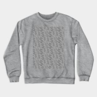 Sliver dollar signs pattern Crewneck Sweatshirt